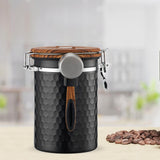 Maxbell Storage Jar with Lid Tea Leaves Storage Can for Restaurant Home Coffee Beans Black