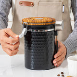 Maxbell Storage Jar with Lid Tea Leaves Storage Can for Restaurant Home Coffee Beans Black