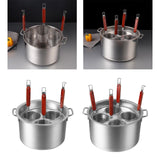 Maxbell Spaghetti Strainer Insert Set Fine Sieve Deep Fry Basket for Noodles Cooking 3 holes set