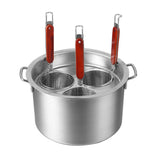 Maxbell Spaghetti Strainer Insert Set Fine Sieve Deep Fry Basket for Noodles Cooking 3 holes set