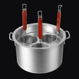 Maxbell Spaghetti Strainer Insert Set Fine Sieve Deep Fry Basket for Noodles Cooking 3 holes set