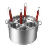 Maxbell Spaghetti Strainer Insert Set Fine Sieve Deep Fry Basket for Noodles Cooking 4 holes set