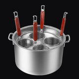 Maxbell Spaghetti Strainer Insert Set Fine Sieve Deep Fry Basket for Noodles Cooking 4 holes set
