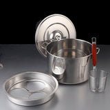 Maxbell Spaghetti Strainer Insert Set Fine Sieve Deep Fry Basket for Noodles Cooking 4 holes set