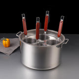 Maxbell Spaghetti Strainer Insert Set Fine Sieve Deep Fry Basket for Noodles Cooking 4 holes set