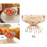 Maxbell Fruit Holder Candy Snack Tray Dried Food Plate for Candy Dining Table Snacks 25x19x16cm