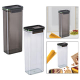 Maxbell Spaghetti Container Pasta Storage Container Airtight for Pasta Beans Cereals Grey