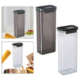 Maxbell Spaghetti Container Pasta Storage Container Airtight for Pasta Beans Cereals Grey