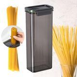 Maxbell Spaghetti Container Pasta Storage Container Airtight for Pasta Beans Cereals Grey