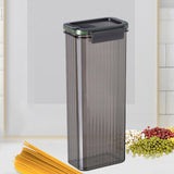 Maxbell Spaghetti Container Pasta Storage Container Airtight for Pasta Beans Cereals Grey