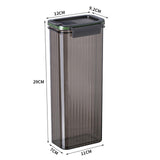 Maxbell Spaghetti Container Pasta Storage Container Airtight for Pasta Beans Cereals Grey