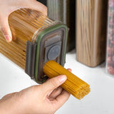 Maxbell Spaghetti Container Pasta Storage Container Airtight for Pasta Beans Cereals Clear