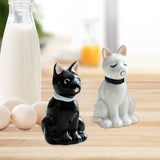 Maxbell 2x Seasoning Containers Cute Dog Shaped Spice Container for Restaurant Cafes