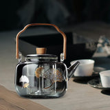 Maxbell Glass Teapot Kettle 1L Heat Resistant with Removable Infuser for Hiking Home