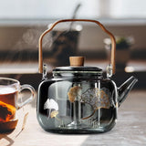 Maxbell Glass Teapot Kettle 1L Heat Resistant with Removable Infuser for Hiking Home