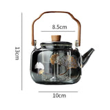 Maxbell Glass Teapot Kettle 1L Heat Resistant with Removable Infuser for Hiking Home