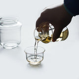 Maxbell Glass Sake Set Serving Gift Unique Sake Tank Clear for Hotel Restaurant Home