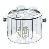 Maxbell Glass Sake Set Serving Gift Unique Sake Tank Clear for Hotel Restaurant Home