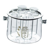 Maxbell Glass Sake Set Serving Gift Unique Sake Tank Clear for Hotel Restaurant Home