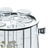 Maxbell Glass Sake Set Serving Gift Unique Sake Tank Clear for Hotel Restaurant Home