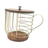 Maxbell Coffee Pod Holder Iron Coffee Capsule Storage Basket for Cafes Counter Hotel gold