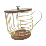 Maxbell Coffee Pod Holder Iron Coffee Capsule Storage Basket for Cafes Counter Hotel gold