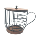 Maxbell Coffee Pod Holder Iron Coffee Capsule Storage Basket for Cafes Counter Hotel black