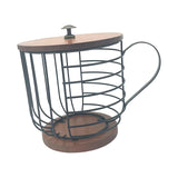 Maxbell Coffee Pod Holder Iron Coffee Capsule Storage Basket for Cafes Counter Hotel black