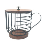Maxbell Coffee Pod Holder Iron Coffee Capsule Storage Basket for Cafes Counter Hotel black