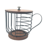 Maxbell Coffee Pod Holder Iron Coffee Capsule Storage Basket for Cafes Counter Hotel black