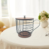 Maxbell Coffee Pod Holder Iron Coffee Capsule Storage Basket for Cafes Counter Hotel black