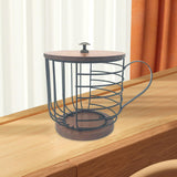 Maxbell Coffee Pod Holder Iron Coffee Capsule Storage Basket for Cafes Counter Hotel black