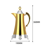 Maxbell Insulated Coffee Carafe Arabic Thermal Coffee Pot for Eid Mubarak Gatherings B