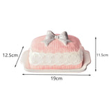 Maxbell Ceramic Butter Dish Sturdy Large Capacity Butter Plate for Fridge Bar Buffet