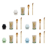 Maxbell Japanese Matcha Set Japanese Tea Utensils Traditional Gifts Matcha Whisk Set white