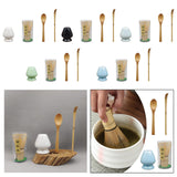 Maxbell Japanese Matcha Set Japanese Tea Utensils Traditional Gifts Matcha Whisk Set white
