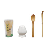Maxbell Japanese Matcha Set Japanese Tea Utensils Traditional Gifts Matcha Whisk Set white