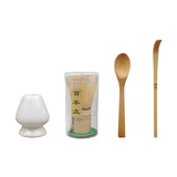 Maxbell Japanese Matcha Set Japanese Tea Utensils Traditional Gifts Matcha Whisk Set white