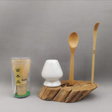 Maxbell Japanese Matcha Set Japanese Tea Utensils Traditional Gifts Matcha Whisk Set white
