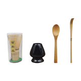 Maxbell Japanese Matcha Set Japanese Tea Utensils Traditional Gifts Matcha Whisk Set black