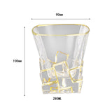 Maxbell Bar Whisky Glass Clear Mug Whisky Tumbler for Bourbon Cocktails Wine Tasting 280ML A