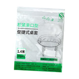 Maxbell 10x Disposable Tablecloth Nonslip Elastic Table Cover for Holiday Home Party Diameter 1.4m