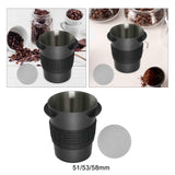 Maxbell Dosing Cup Reusable Coffee Barista Powder Picker Cup for Cafe Restaurant Bar with 51mm meshfilter