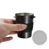 Maxbell Dosing Cup Reusable Coffee Barista Powder Picker Cup for Cafe Restaurant Bar with 51mm meshfilter