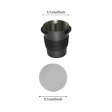 Maxbell Dosing Cup Reusable Coffee Barista Powder Picker Cup for Cafe Restaurant Bar with 51mm meshfilter
