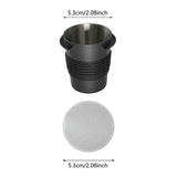 Maxbell Dosing Cup Reusable Coffee Barista Powder Picker Cup for Cafe Restaurant Bar with 53mm meshfilter