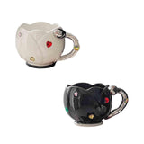 Maxbell Ceramic Tulip Cup Novelty Thickened Coffee Cups for Birthday Gift Juice Home white