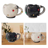 Maxbell Ceramic Tulip Cup Novelty Thickened Coffee Cups for Birthday Gift Juice Home white