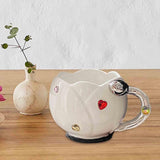 Maxbell Ceramic Tulip Cup Novelty Thickened Coffee Cups for Birthday Gift Juice Home white