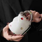 Maxbell Ceramic Tulip Cup Novelty Thickened Coffee Cups for Birthday Gift Juice Home white